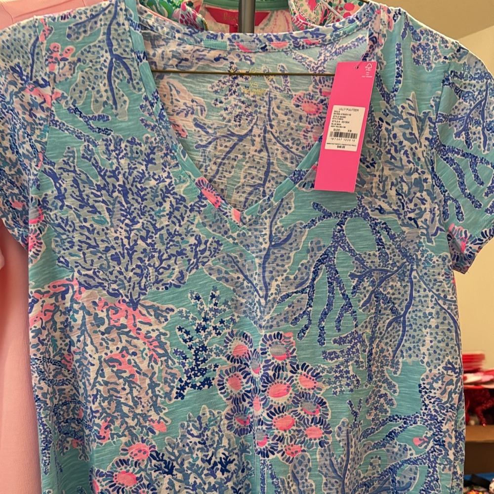 Etta V-Neck Top - Now You Sea Me print